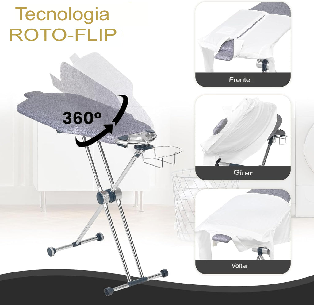 IronFlex 360™ – Tábua de Passar Profissional Giratória