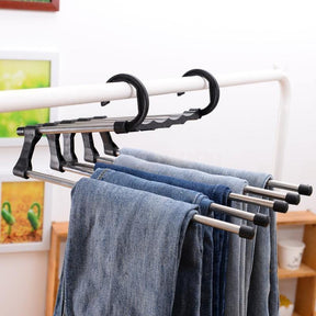 Cabide MultiMax™ - Organizador de Roupas 5 em 1