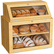 Caixa Organizadora de Pão Premium em Bambu 2 Andares | BreadBox Organiza™