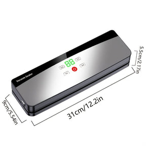 Seladora de Alimentos Automática, Máquina de Embalagem a Vácuo Portátil Multifuncional, Recarregável via USB, Inclui 10 Sacos, Selagem Duradoura para Manter a Frescura, Ideal para Cozinha e Piqueniques ao Ar Livre, Bateria de 2000mAh para Maior Autonomia,
