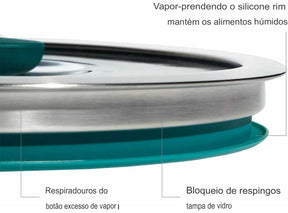 Kit 7 Peças Panela para Micro-ondas MicroChef™ Hermética e Multifuncional