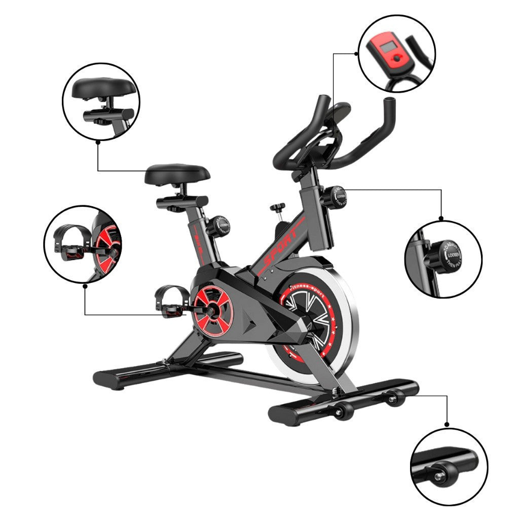 Bicicleta Spinning Ergométrica Para Exercícios Com Monitor Profissional Sport Suporta até 120kg
