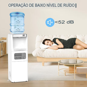Dispenser com Máquina de Gelo AquaIce Pro™ 3 em 1 – Água Quente, Fria e Gelo Automático para Casa e Escritório