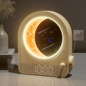 Lunari™ Glow | Despertador Lunar com Luz Ambiente LED e Simulador do Nascer do Sol
