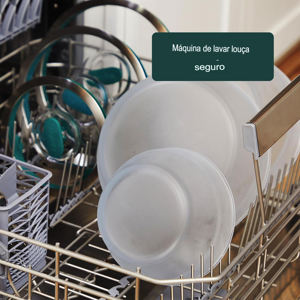 Kit 7 Peças Panela para Micro-ondas MicroChef™ Hermética e Multifuncional