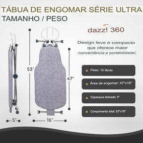 IronFlex 360™ – Tábua de Passar Profissional Giratória