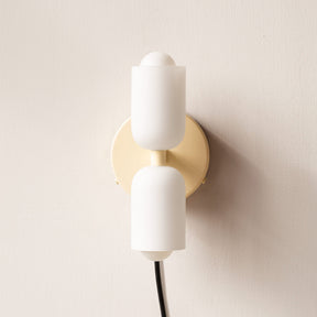 Arandela de Parede Dupla Minimalista Crema