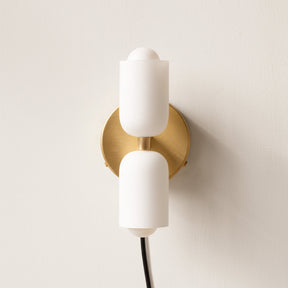 Arandela de Parede Dupla Minimalista Crema