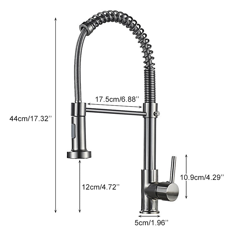 Torneira flexível para cozinha com agua quente e fria.