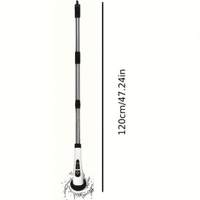 Limpador elétrico. Equipada com várias cabeças de escova intercambiáveis (macia/dura), cabo de alimentação retrátil e removível, alimentada por USB, adequada para limpeza de banheiros, pisos, azulejos, boxes de chuveiro, janelas, cozinhas, etc. Uma esco