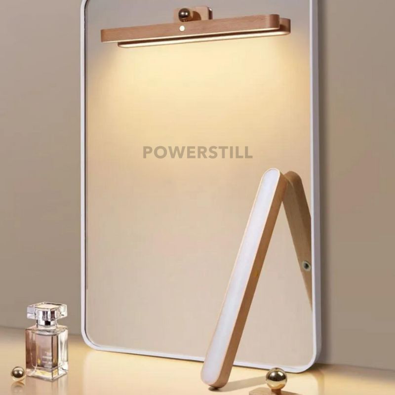 Luminária LED Touch Sem Fio Aura Lux Madeira