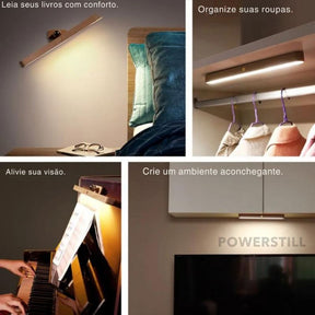 Luminária LED Touch Sem Fio Aura Lux Madeira